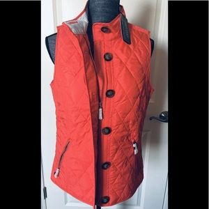 Polo Quilted Vest Red Lightweight Size M Lining